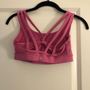 Pink sports bra lulu